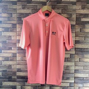 Mens Small Red Orange Greg Norman Golf Polo W/ Colonial Logo